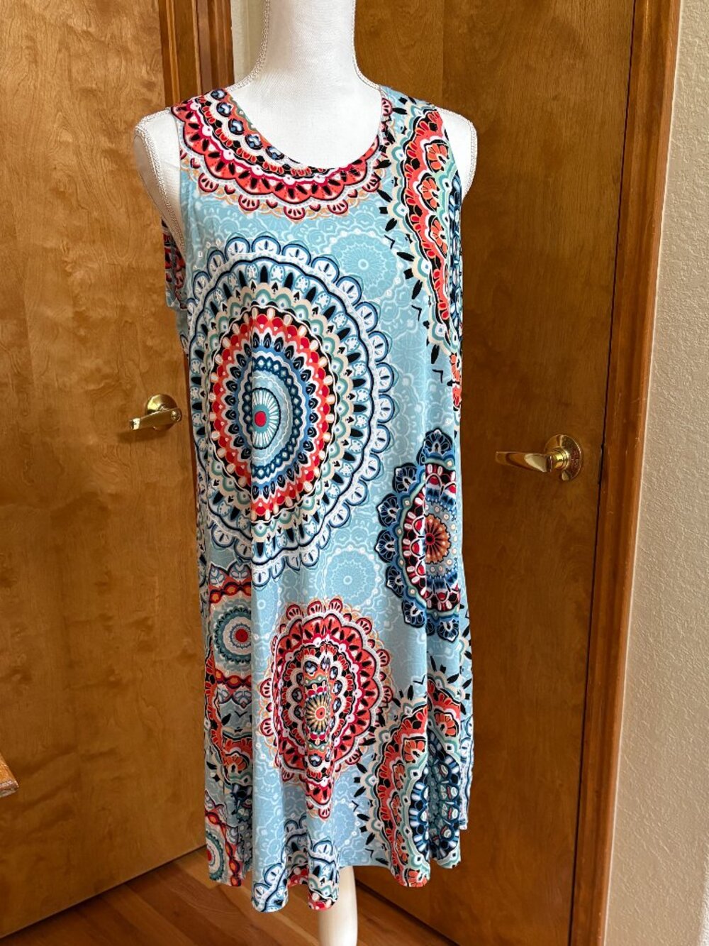 Robbie Bee Mandala Print Tank Dress, Size M, NWOT